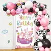 Decoração de festa 76pcs tem tema de vaca bola de guirlanda arco kit de 12 polegadas cadeia de impressão para fazenda aniversário de banho de bebê item