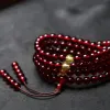 ストランド108祈りの丸いビーズ女性男性ブレスレット8mm仏教ネックレス女性用の本物の自然な血液アンバー宝石ブレスレット