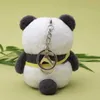 Animaux en peluche en peluche 11cm Panda Créatif Toy en peluche Keychain mignon Panda Poupée farcie Pendant Décoration Poldante Doll Doll Doll Toy for Kids