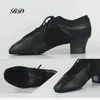 Buty taneczne Sneakers Bd 468 Latin Ballroom Men Shoe Modern Jazz wpadka czarna, oryginalna skórzana siatka miękka podeszwa