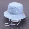 Cappelli Cappelli Nuovo cappello da secchio per bambini estivo bambino neonato denim cotone per bambini trattore cappello di cotone morbido cappelli da ragazzo star star sun hat d240425