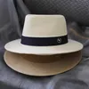 Designer Natural Panama Soft Shaped Straw Hat Summer Women/Men Wide Brim Beach Sun Cap UV Protection Fedora Birthday Present 240423