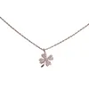 2024 Classic Four Leaf Clover Neckor Pendants Leaf Clover Necklace Light Luxury Nisch Non Fading Pure Silver CollarBone Chain Womens Ny gåva till flickvän