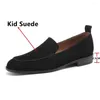 Casual schoenen fedonas lage hakken vrouwen pompen retro ronde teen echt leer 2024 lente zomer beknopt werkende vrouw loafers