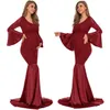 Mutterschaftskleider Womens Off Schulterspitze Meerjungfrau Mutterschaft Maxi Kleid gegen Hals Rüste Langarm Slim Fit Kleid für Fotografie Babyparty