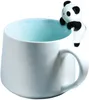 Mokken schattige Panda Kid Ceramics Coffee Milk Tea Cup 3d Novely Cartoon Dierschenken voor bruiloften Verjaardagen Valentijnsdag