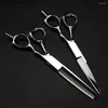 Hår sax Professional Japan 440C 6 Upcale Scissor Silver Hair Scissors Cutting Barber Haircut Thinning Shears Frisör Q240425