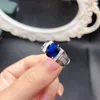 Pierścienie klastra Julem Modna Black Sapphire Srebrny pierścień do codziennego zużycia 8 mm 10 mm 925 Biżuteria