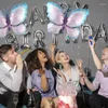 Décoration de fête 2pcs ballons papillons pour thème les filles anniversaire baby shower décorations de mariage