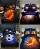 1 set 3D Printing 23pcs Sport Series Soft Duvet Couvercle d'oreiller de football Basketball Rugby Liber