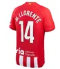 S-4xl 2024 25 Atletico Madrids piłka nożna Griezmann 24 25 M.Lloreente Koke Saul Correa Lemar Football Shirt Men Kit Kit Sets Munduli Fan Wersja