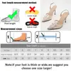 Kleding schoenen pompen vrouwen sandalen puntig teen transparante vrouwelijke schoenen 2024 elegante slingbacks dames dunne hoge hakken