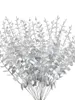 Dekorative Blumen 1PC Künstliche Eukalyptus Stämme Silber Bouquet Hochzeit Kernstück Herbst Home Office Dekor