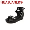 Casual Shoes Buckle Strap Large Size Comfort For Women Med 2024 Sandals Summer Heels Suit Female Beige Big Medium Girls Black Clogs