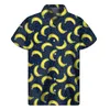 Men's Casual Shirts Banana Orange Dragon Fruit Pattern Shirt Men 3D Print Hawaiian Shirts Tops Summer Beach Short Sleeve Button Lapel Aloha Blouse 240424