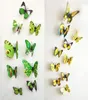 1200 PCSLOT PVC 3D Butterfly Wall Stickers Decals Home Decor Poster för barnrum Lim till väggdekoration Adesivo de Parede3303936