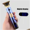 Haar Trimmer Elektrische kapper T9 Upgraded LCD -oplaadbare retro -oliehoofdsnijwerk Push Shear Pubische Clipper Hine voor vrouwen drop levering ot6eoo