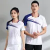 Jerseys Men / femmes Table Tennis Ping Pong Badminton Tshirt Training Exercice Sport Vêtements Breffant Quickdry Tissu de haute qualité