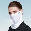 Bandanas Unisex Face Scarf Breathable Silk UV Sun Protection Mask Soft Adjustable Anti Ultraviolet Thin For Summer Outdoor Activities