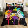 Sets Gamepad Duvet Cover Set Set Microfaser Gamer Player Gaming Joyystick -Tröstercover Queen Size Kids Boys Video Game Twin Beding Set Set