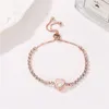 Bracelets de charme bracelet en diamant de géométrie wanzhi pour femmes en forme de coeur de luxe 2024 accessoires de bijoux à la mode
