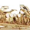 Saxofón profesional bb tenor saxofón latón lacado oro b sax plano instrumento musical de viento de madera con accesorios de boquilla de caja