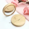 Mirrors 1pc houten make-up spiegel ronde cosmetische spiegel draagbare zak compacte spiegelreisaccessoires vrouwen met de hand gehouden schoonheid gereedschap