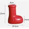 Kırmızı Ayakkabılar Şekiyet Seramik Dekorasyon Vazo 25x20.5x14cm Kalibre 8cm Yaratıcı Eğlence Basit Stil Büyük Ev Dekorasyon Vazoları Tepsi 240425