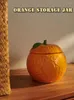 Opslagflessen ahunderjiaz-retro keramische oranje pot creatieve ornamenten decoratie ambachten pography rekwisieten home organisat