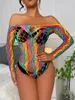 Bras define a Amazon European e American Sexy Lingerie Rainbow Color Round Roupas por atacado