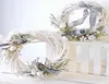 Decoratieve bloemen kransen 1030 cm witte rattan krans ring diy paas ei decor kunstmatige bloem slinger gelukkige feest geschenken wo2257151