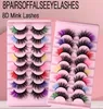 8Pair Colored False Eyelashes Europe and America Spot Wholesale Multilayer Thick High Imitation Mink Hair Eyelashes