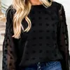 Women's Blouses Shiying Long Sleeve Sunscreen Coat European And American Pure Color All-Matching Tulle