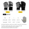 Gloves Gym Gloves Fingerless Breathable Weightlifting Fitness Gloves Dumbbell Men Women Weight lifting Gym Gloves Black