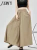 Kvinnors byxor jxmyy vår/sommar mode stor sväng nio-punkts byxa kjol lat bekväm casual wide ben löst culottes kvinnor