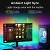 Remsor Smart Ambient TV LED -bakgrundsbelysning 4K 1.4 2.0 HDMI Device Sync Box och WS2812B 5050 RGBIC Strip Light Kit för 2465 tum PC PS4 Xbox