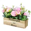 Decoratieve bloemen Kerstmis bloemen arrangementen voor eetkamer tafel bloem ornament pot kunstmatige hortensia met stengels