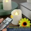 6 pcs de bougie à LED rechargeables avec minuterie éloignée sans flammes à thé.