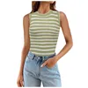 Tank camisole Scolletta femminile senza maniche a costola a costola a costola canotta a tasante casual canotta canotta con reggiseno con filo per donne