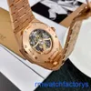 AP Athleisure Wrist Watch Royal Oak Series 15407or Rose Gold Hollow Double Pendule Watch Men's Men's Fashion Leisure Business Sports Mécanique