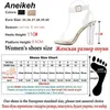 Sukienka Seksowne przezroczyste pompki PVC Sandały Perspex wysokie obcasy damskie Pasek klamry impreza klub nocny zapatillas de Mujer Nowy H240425