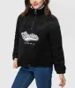 Sweatshirts FASHIONSPARK Women's Teddy Fleece Lined Hoodie Quarter Zip Print Pullovers Stand Collar Casual Lightweight Sherpa Sweatshirts