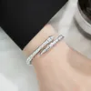 Design Fashion Silver Color Zircon Snake Ouverture Bracelet pour femmes Bangles de luxe Bangles Bijoux Accessoires Gift 240417