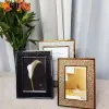 Frames Luxury moderne Luxury 6 pouces 7 pouces 8 pouces Gold et argent Metal Photo Frame Set Table Sequin Photo Frame Simple Nordic