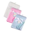 Blankets Swaddling 76*102CM Baby Blanket Warm Double Layer Swaddle Wrap Newborn Thermal Soft Bath Towel Baby Stroller Blanket Cover Sleepsack