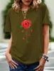 Womens Plus Size T-Shirt OC-VIP00010 كبير الأكمام قصيرة الأكمام القصيرة الصيفية والنباتات نمط الكرتون القلب أعلى تخصيص DHDFX