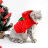 Cat Costumes Vêtements pour animaux de compagnie Vêtements Belle tenue Costume de fraise Dog Halloween Fleep Fleece drôle de vêtements