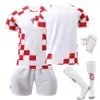 Soccer Set Tracksuits Mens Tracksuits 2223 Kroatien Home and Away National Team Jersey Football Kit 10 Modric World Cup New New