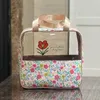 Kleine verse bloemen met de hand gehouden cosmetische tas met grote capaciteit WaSing Bag Travel Travel Portable Skin Care-pakket