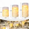 Remote Control Timer LED Electronic Candle Lights Flameless Paraffin Wax Set For Christmas Wedding Decor 240417